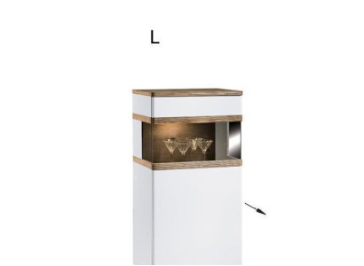 Display case Wood & Glass Sideboard Wardrobe Living room Collection Modern Style Shelf